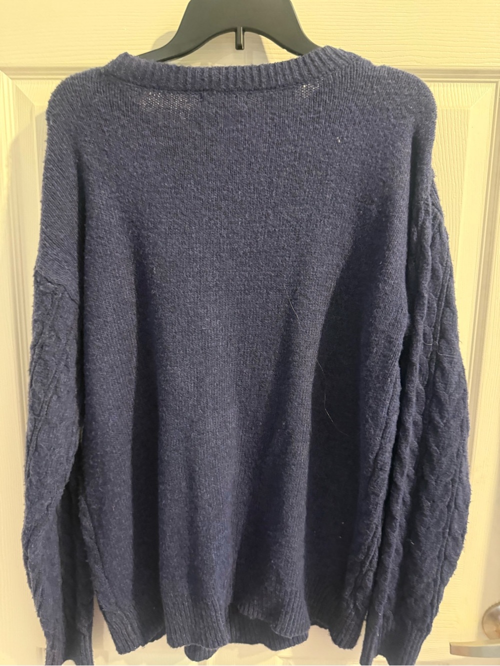 Ultra Flirt Navy Cable Crewneck Sweater New, size Med - Picture 6 of 6